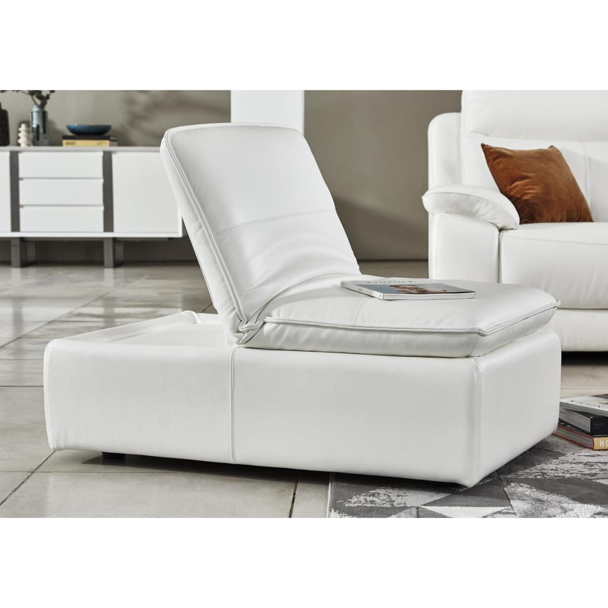 Starlight Express NC Leather Storage Chair Footstool - Pearl Blue – image 2
