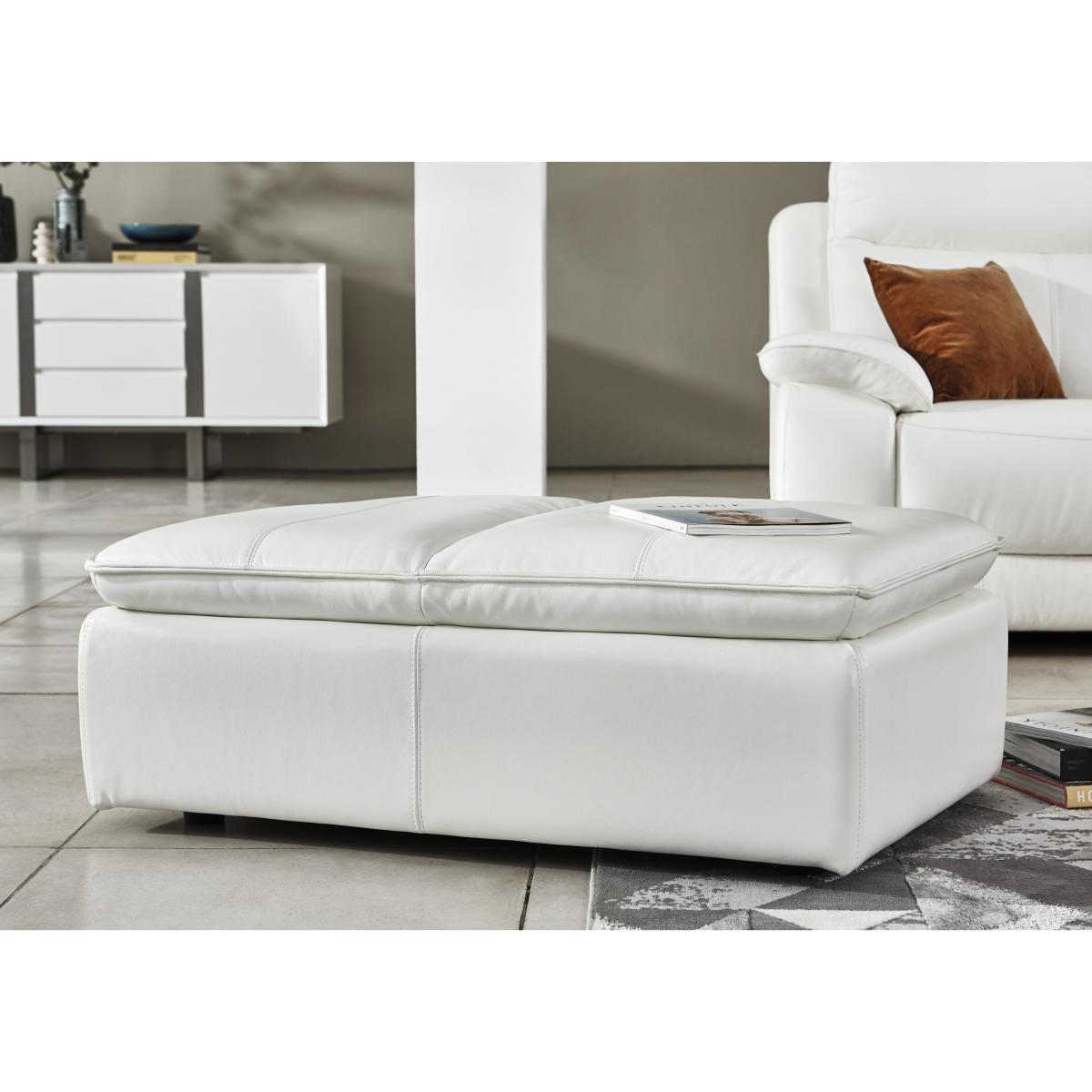 Starlight Express NC Leather Storage Chair Footstool - Pearl Blue – image 3