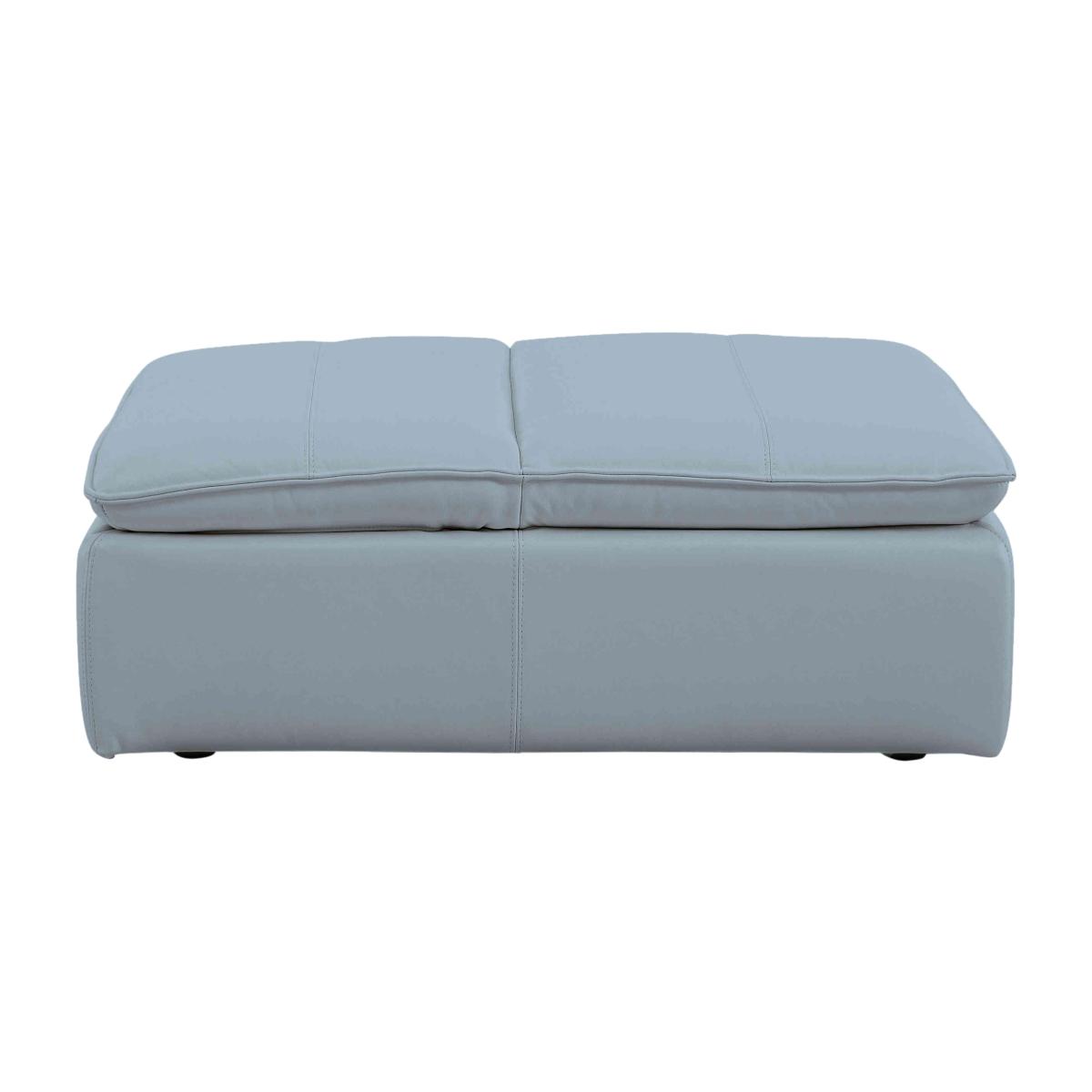 Starlight Express NC Leather Storage Chair Footstool - Pearl Blue – image 1
