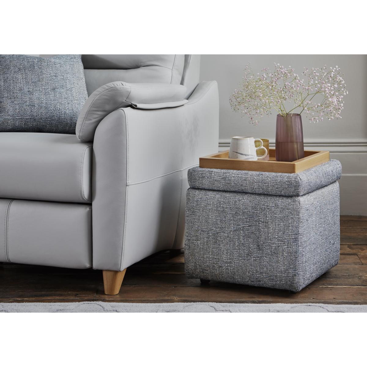 G Plan - Spencer Fabric Footstool - Grey – image 2