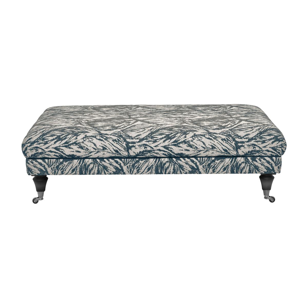 Boutique Chatterley Footstool - Canopy Spruce with Ebony Castors – image 1
