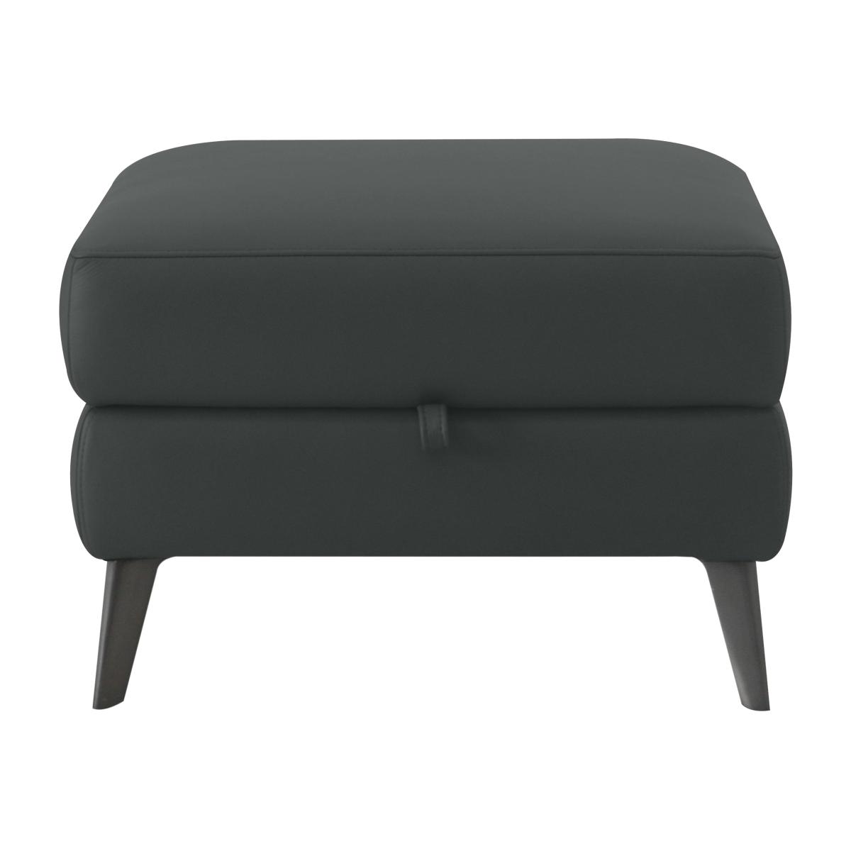 Domicil - Logan Leather Storage Footstool - NN Shale Grey – image 1