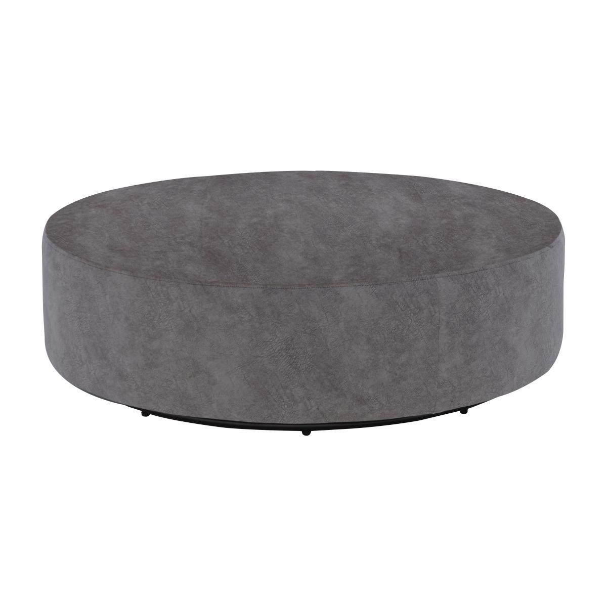Ariana Plain Fabric Twister Footstool - Grey – image 1