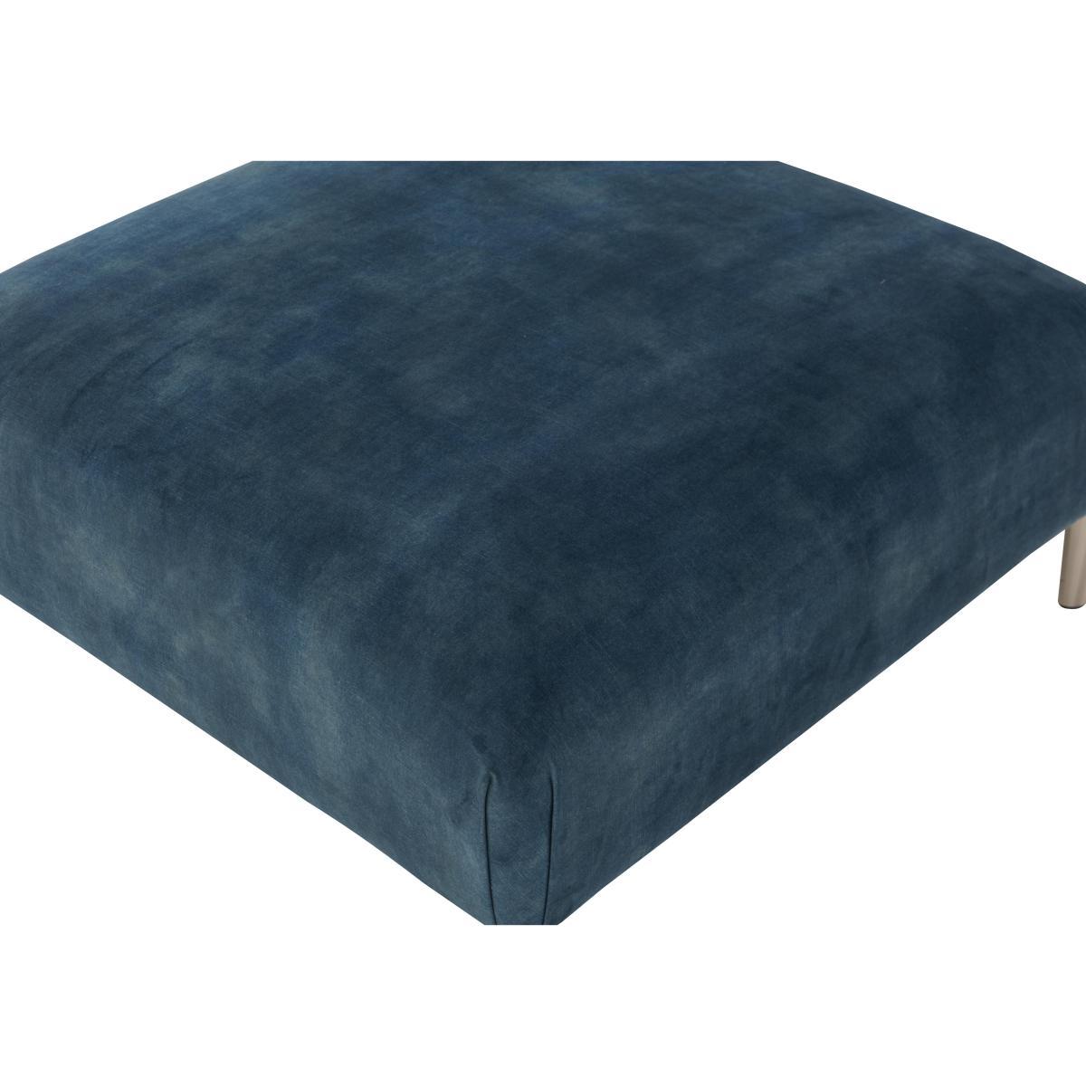 Uniqa Fabric Footstool - Blue – image 3