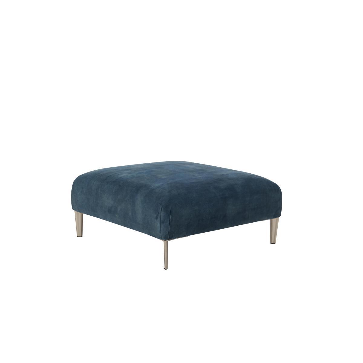 Uniqa Fabric Footstool - Blue – image 4