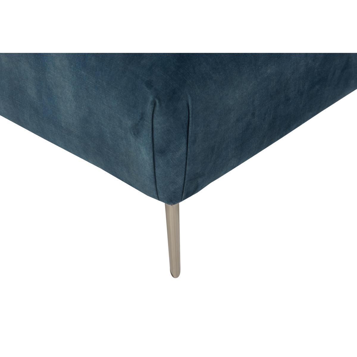 Uniqa Fabric Footstool - Blue – image 5