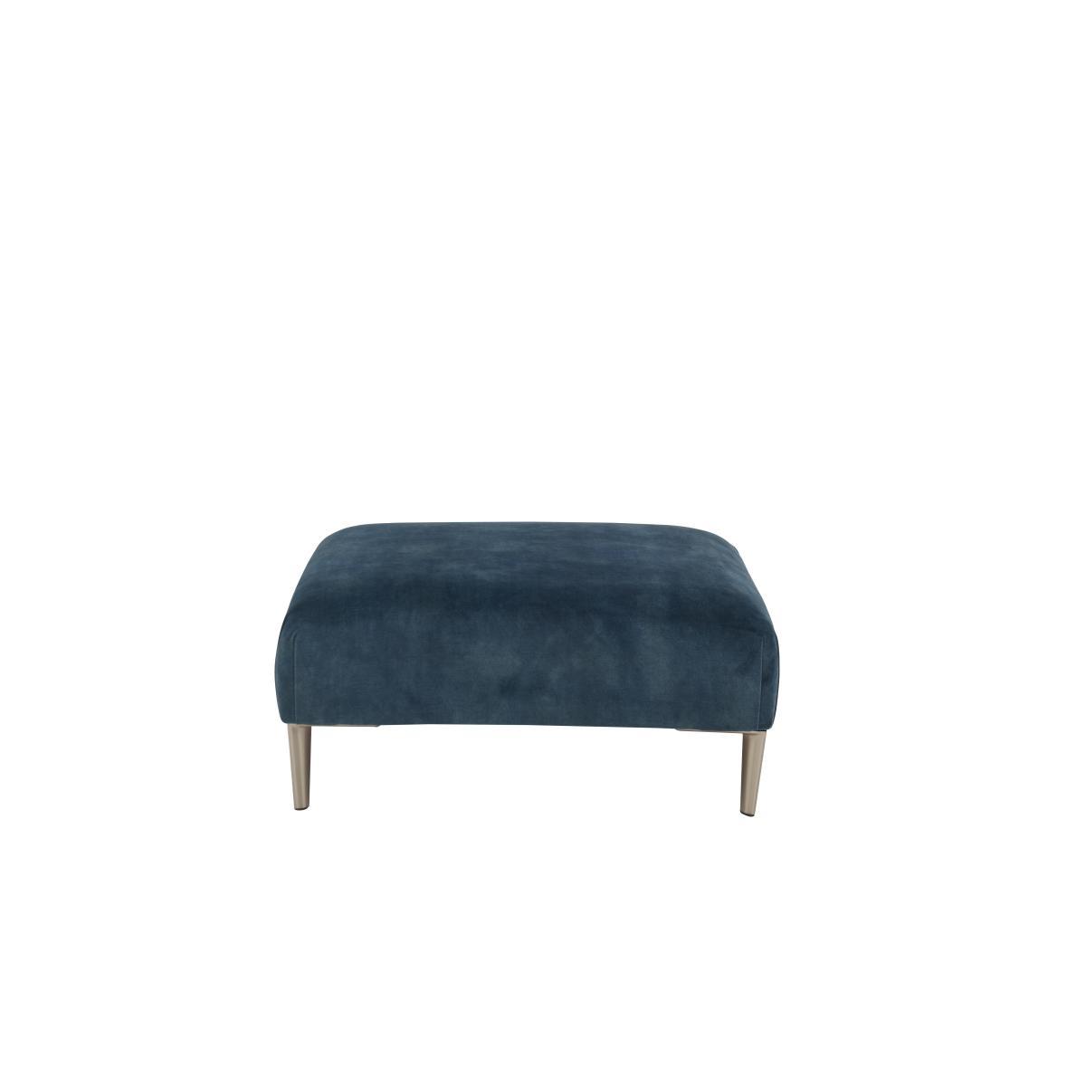 Uniqa Fabric Footstool - Blue – image 6