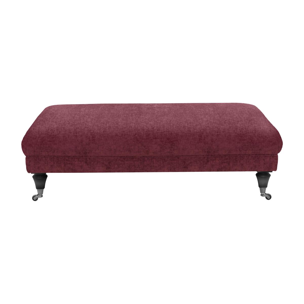 Boutique Chatterley Footstool - Bolero Boysenberry with Ebony Castors – image 1