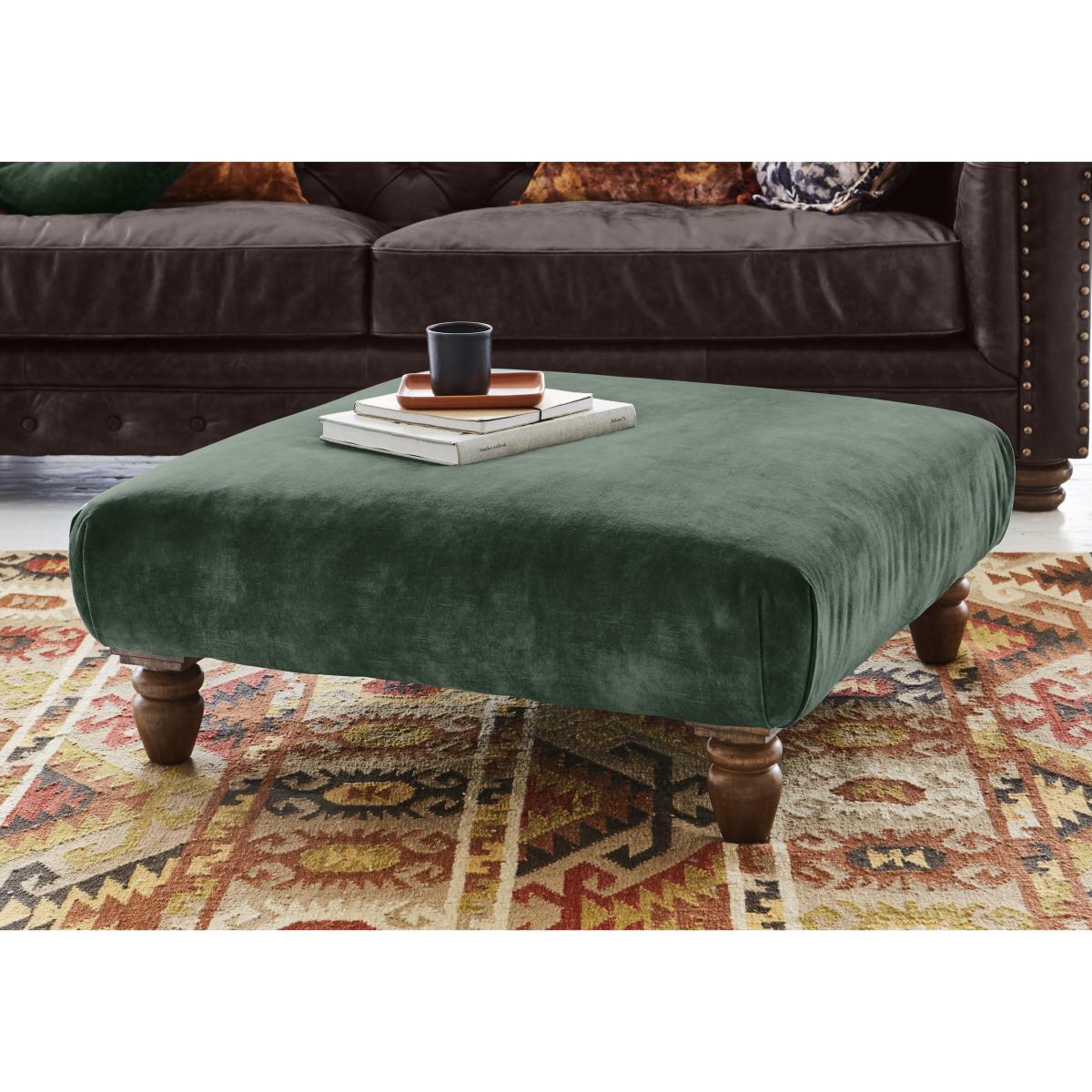 Alexander and James - Camden Collection Camden Fabric Footstool - Grey – image 1