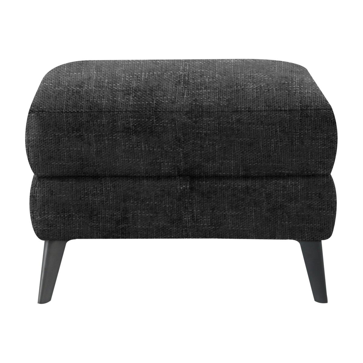 Domicil - Huxley Fabric Storage Footstool - Black Mica – image 1