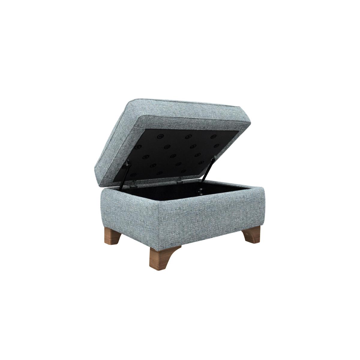 G Plan - Lucca Fabric Storage Footstool - Grey – image 2
