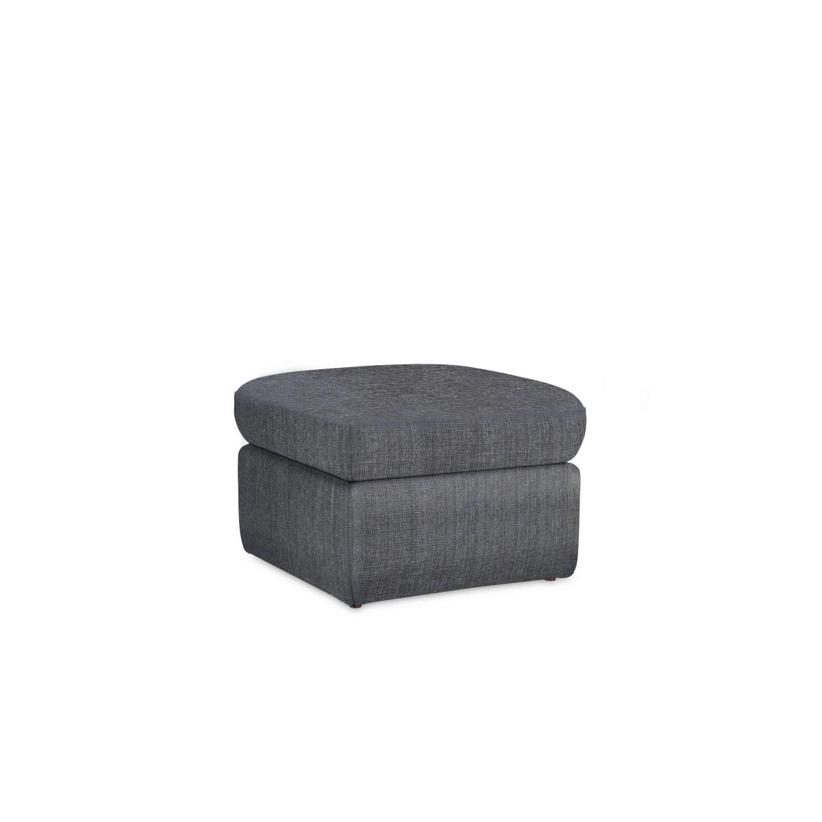 Quinn Fabric Storage Footstool - Velvet White – image 2