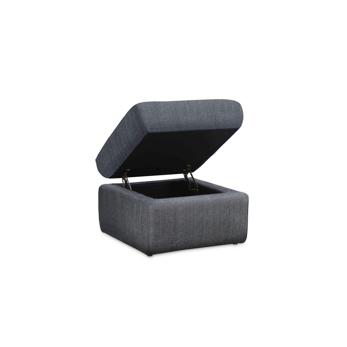 Quinn Fabric Storage Footstool - Velvet White – image 3