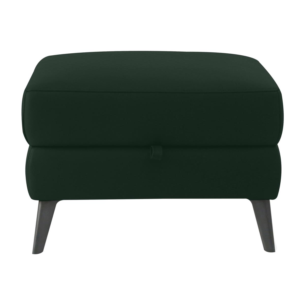 Domicil - Maddox Leather Storage Footstool - NP Dark Forest – image 1