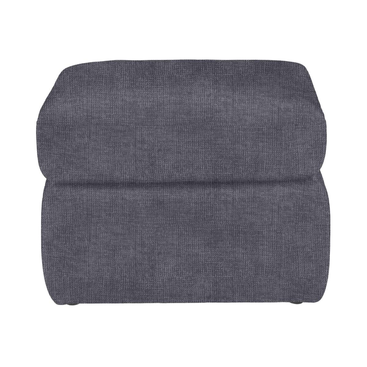 Utah Fabric Storage Footstool - Halifax Gunmetal