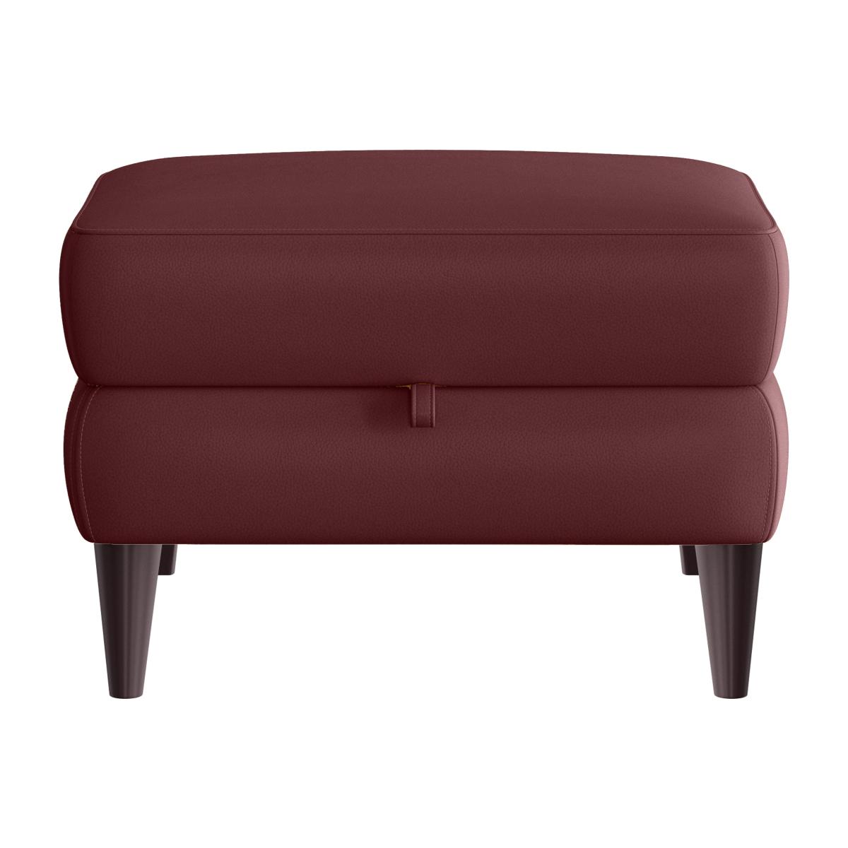 Compact Collection Klein NC Leather Storage Footstool - NC Deep Red – image 1