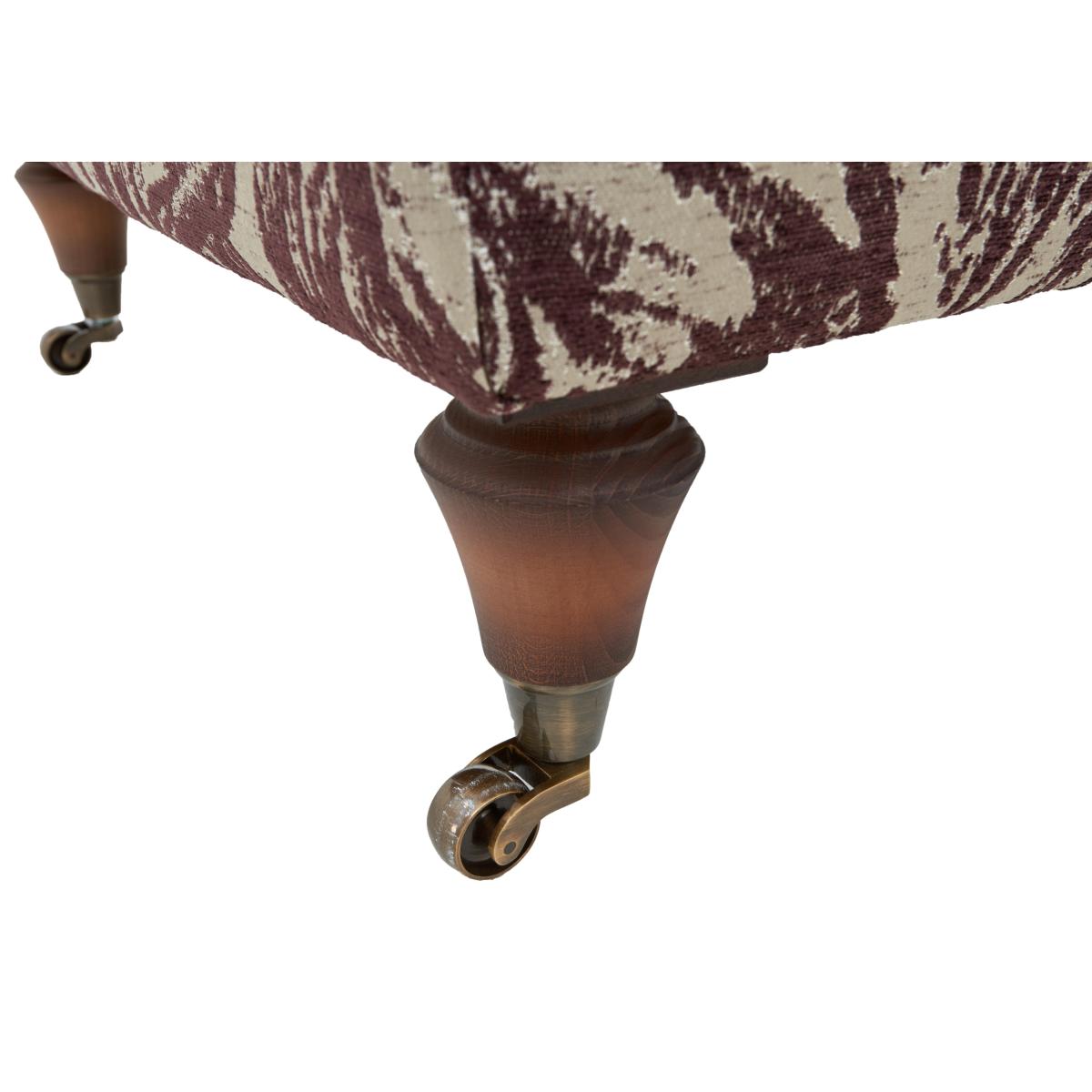 Boutique Chatterley Footstool - Bolero Quill with Ebony Feet – image 5