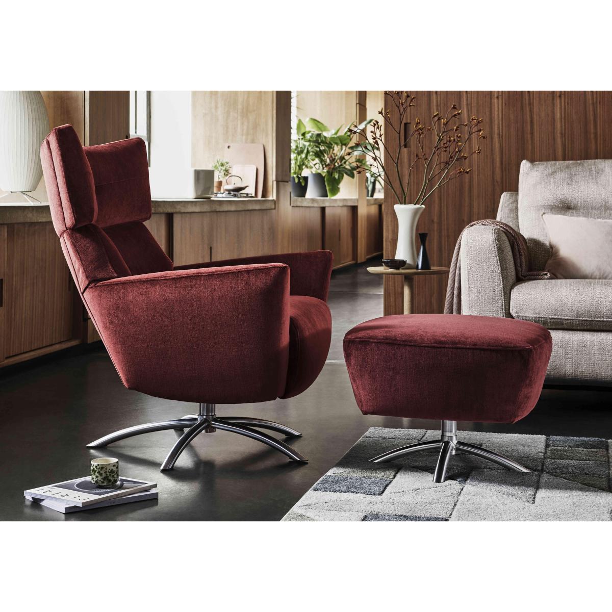 G Plan - Arlo Fabric Swivel Footstool - Stingray Linen – image 2