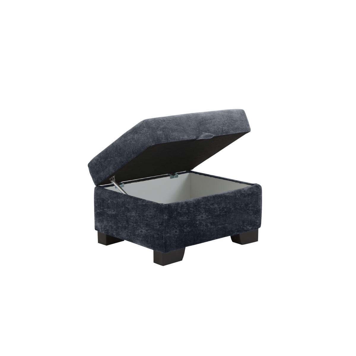 Boutique Splendour Storage Footstool - Meridian Truffle with Antique Feet – image 3