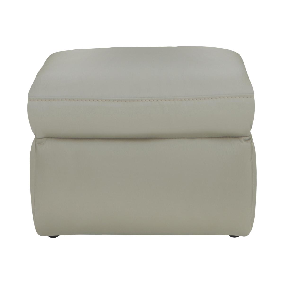 Berlin Leather Storage Footstool - Grey – image 1