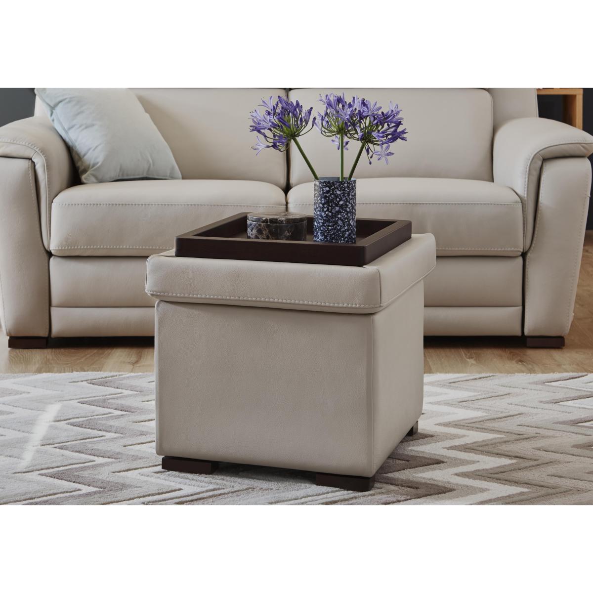 Nicoletti - Matera Leather Tray Storage Footstool – image 2
