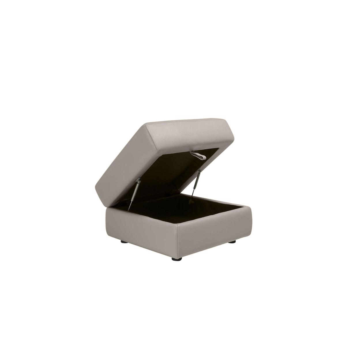 Serento Leather Footstool - Grey – image 3