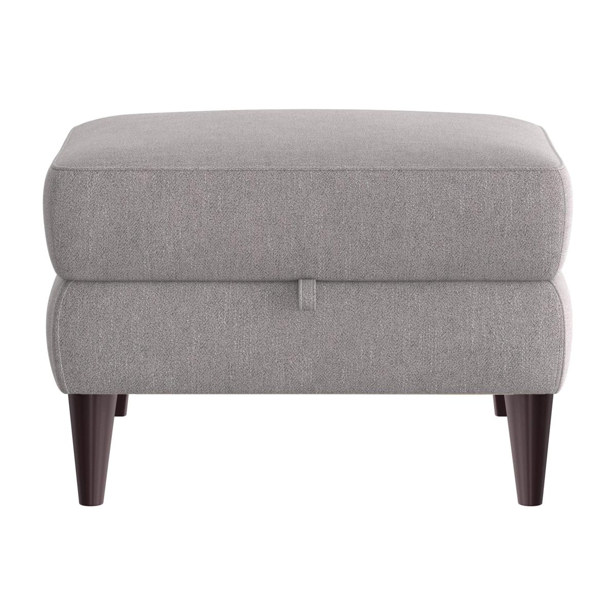 Compact Collection Klein Fabric Storage Footstool - Pewter – image 1
