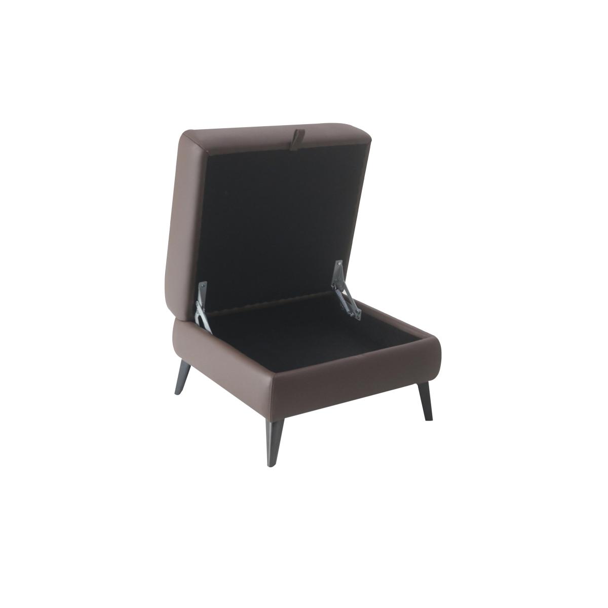 Domicil - Huxley Leather Storage Footstool - NN Frost – image 3