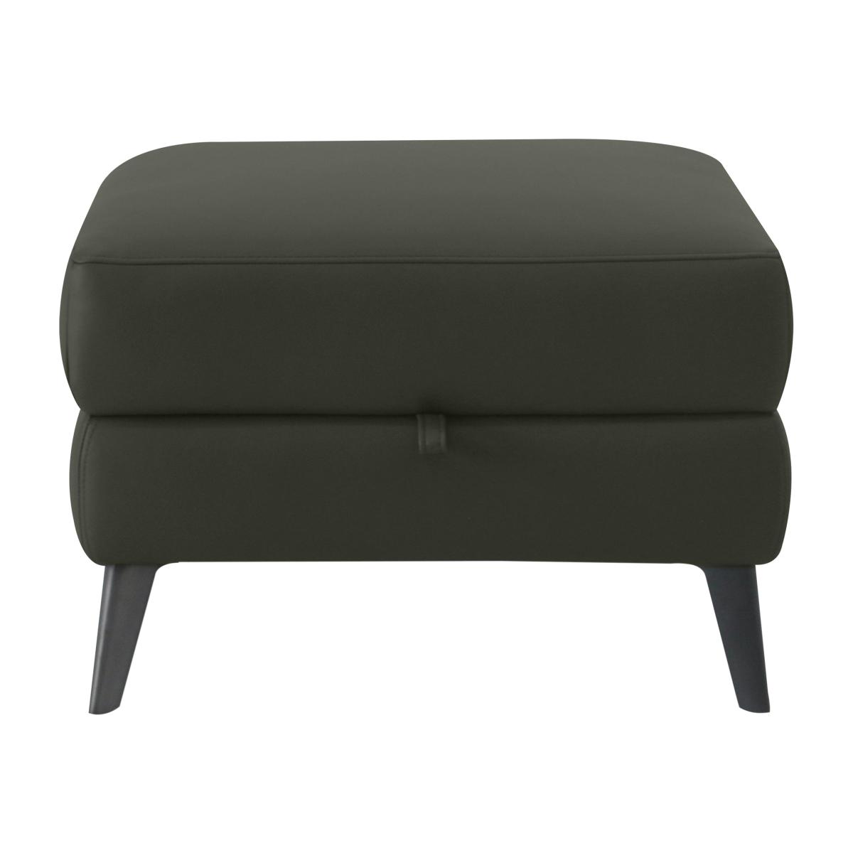 Domicil - Huxley Leather Storage Footstool - NN Olive Green – image 1