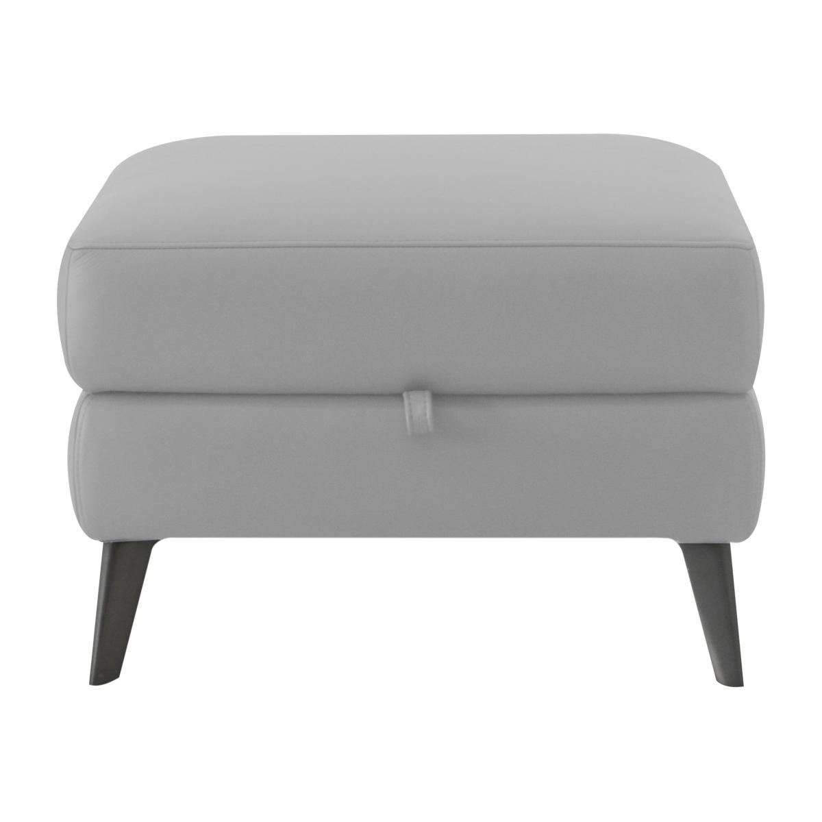 Domicil - Logan Leather Storage Footstool - NN Light Grey – image 1
