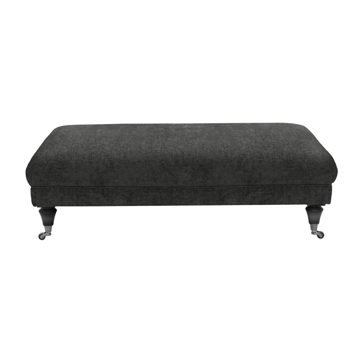 Boutique Chatterley Footstool - Bolero Ebony with Ebony Castors – image 1