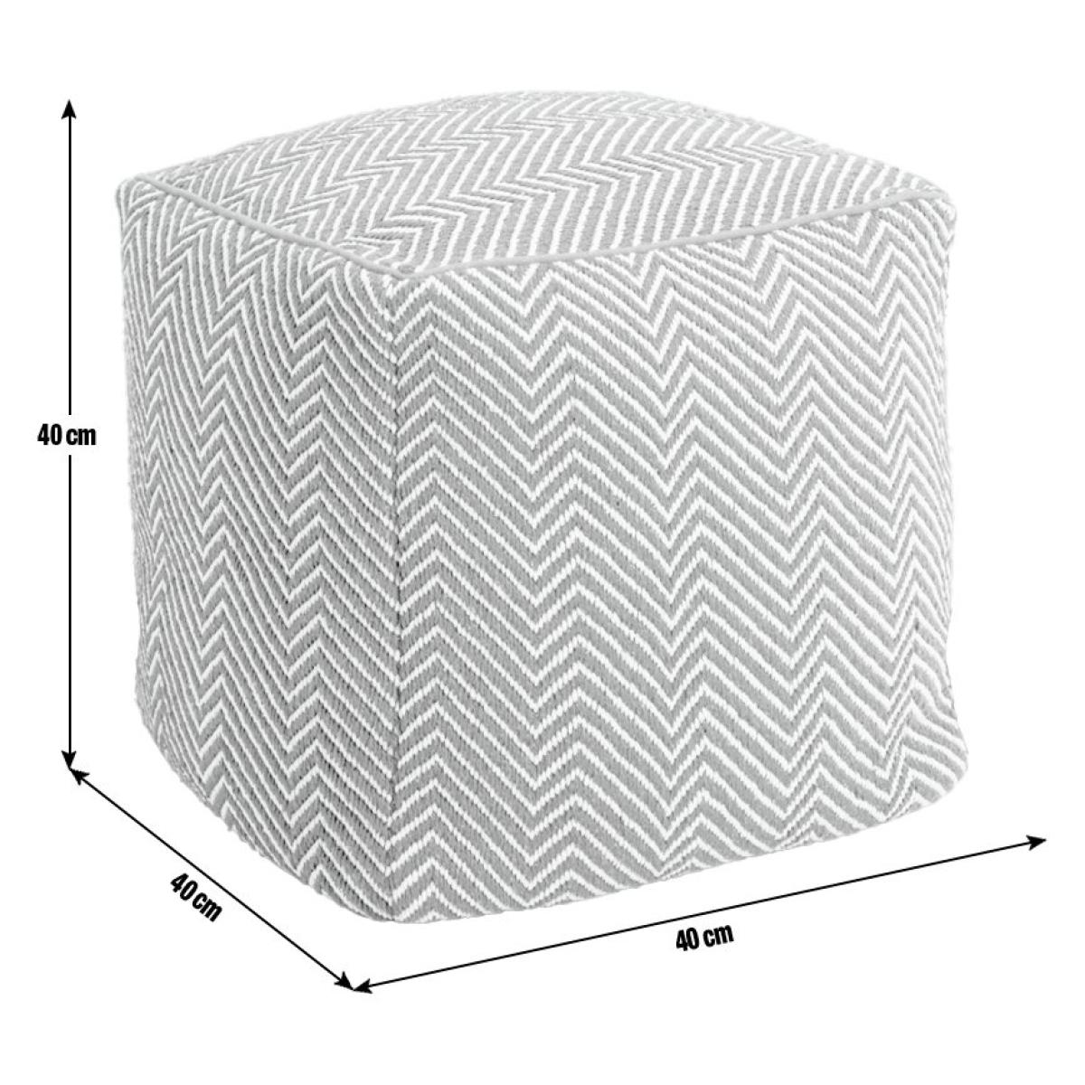 Kaikoo Durrie Cotton Footstool - Red & White – image 3