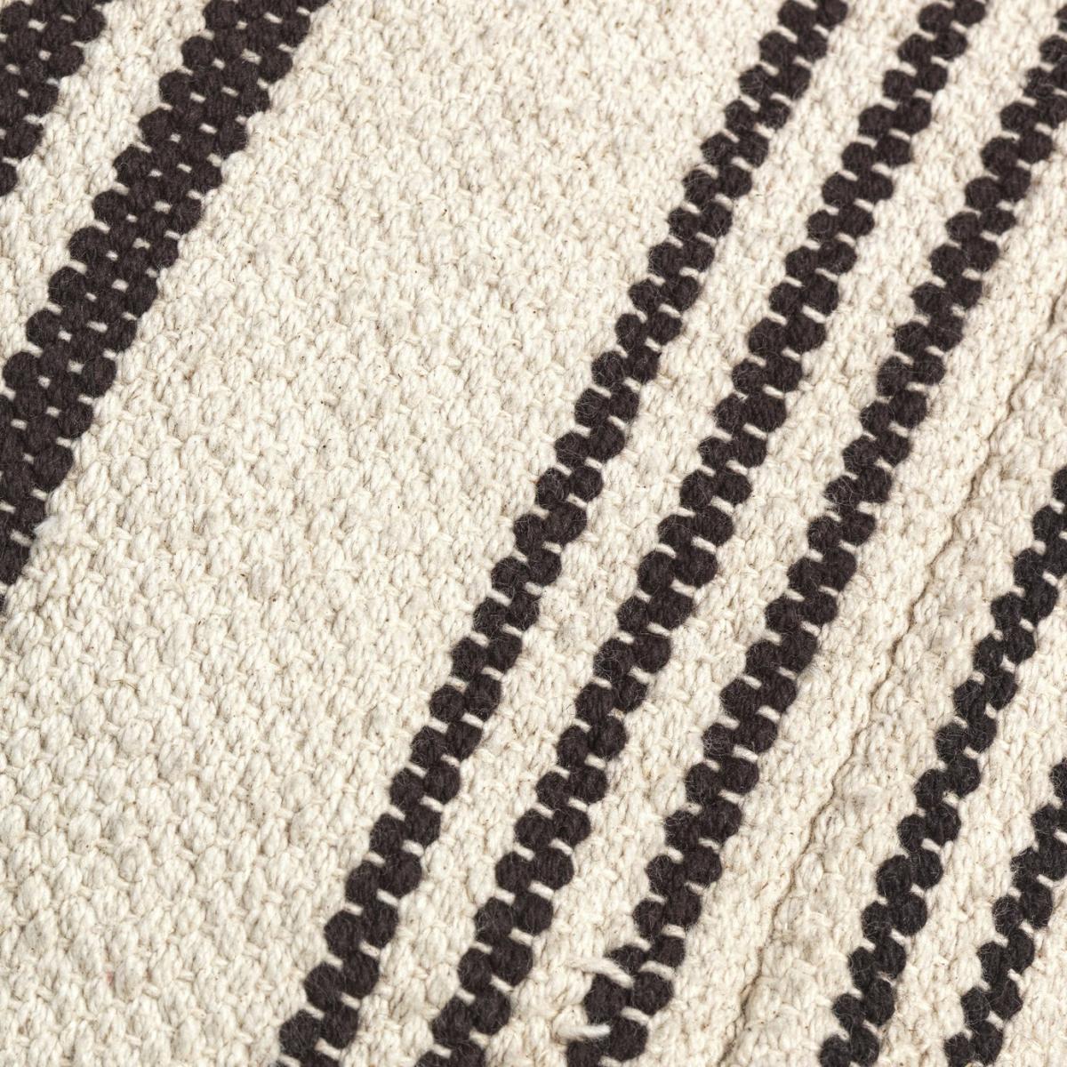 Habitat Layne Wool Pouffe - Black & White – image 2