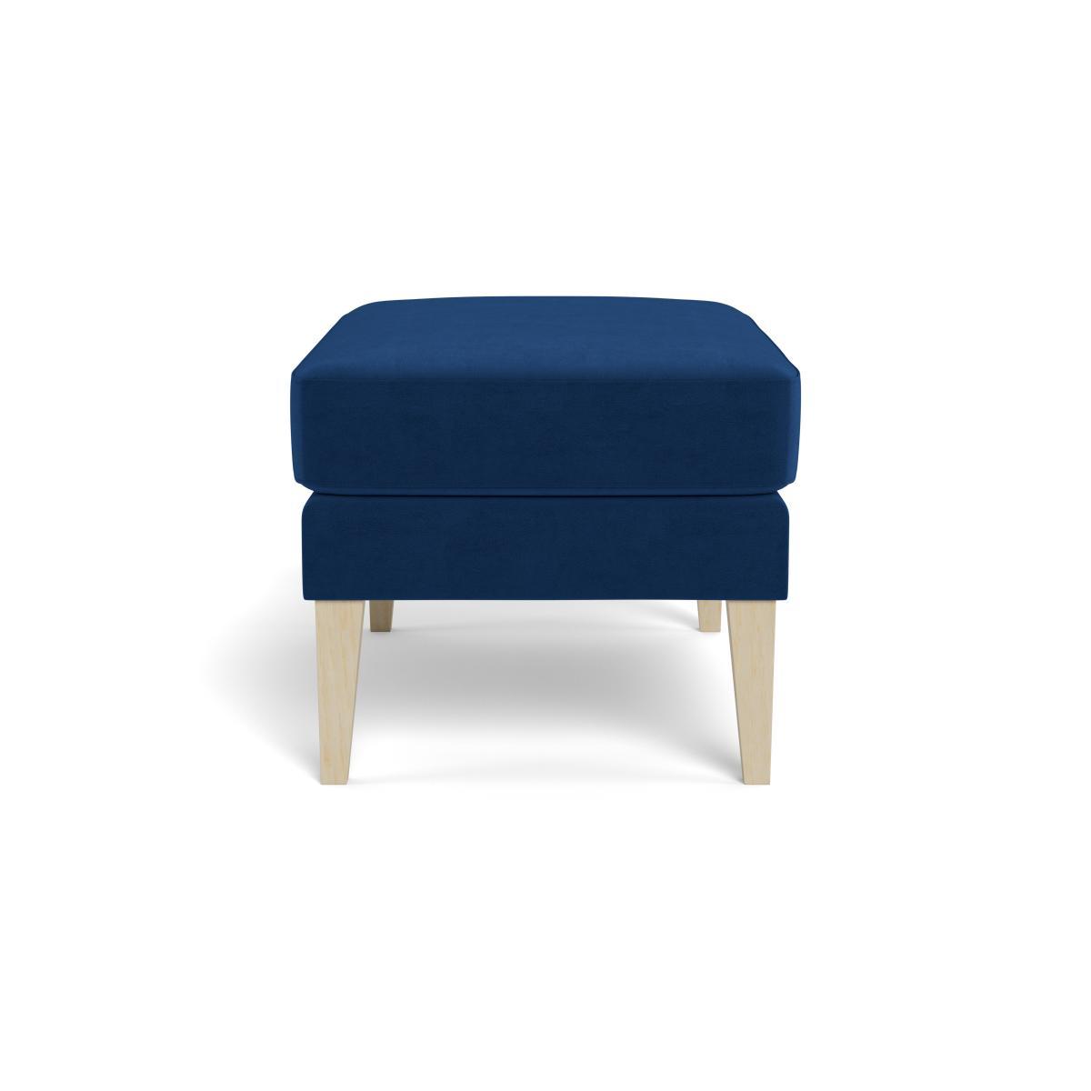 Heal's Richmond Ottoman Velvet Petrol Natural Feet - Heal's UK Furniture – image 3