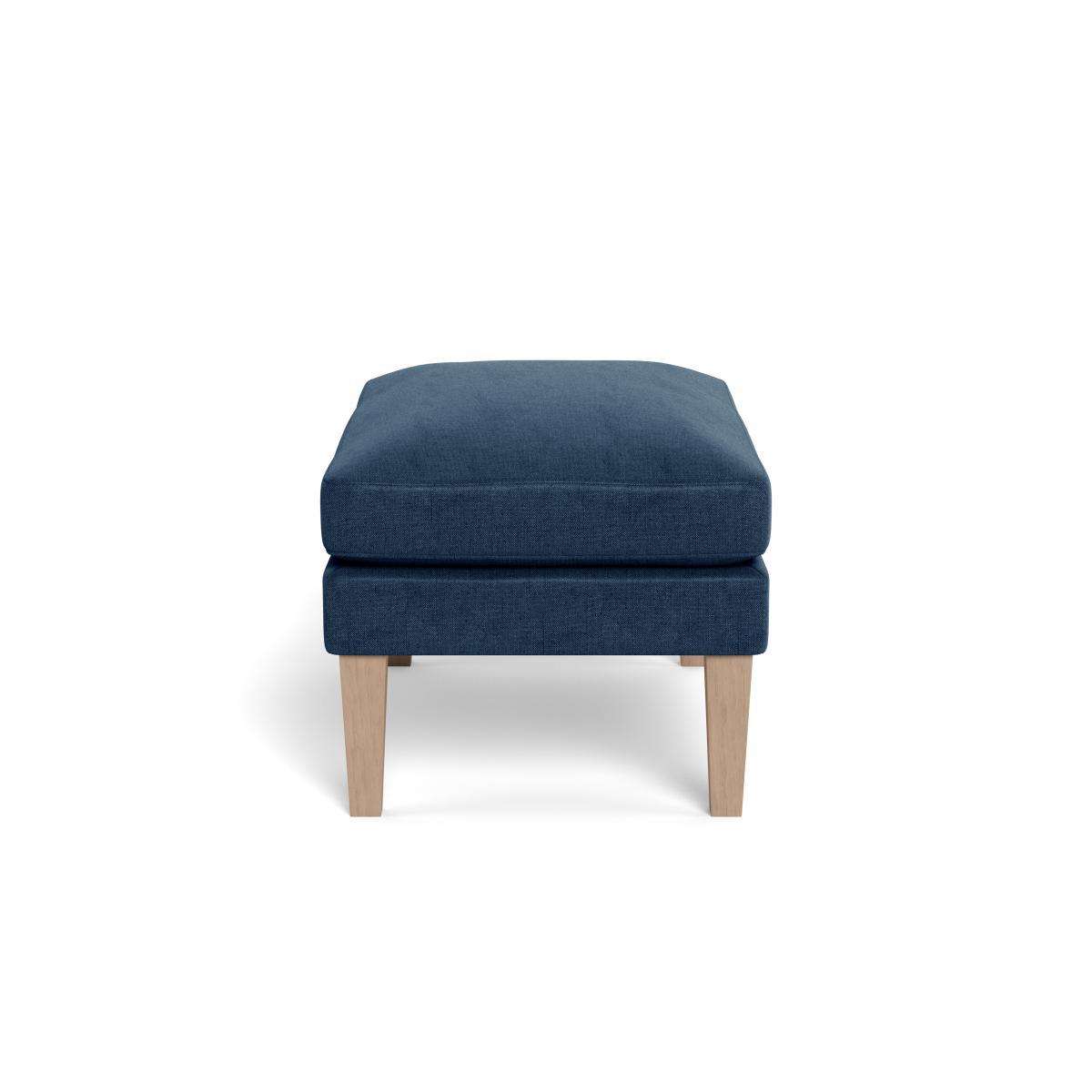 Heal's Wallis Ottoman Capelo LinenCotton Inkspot Black Feet - Heal's UK Furniture – image 3
