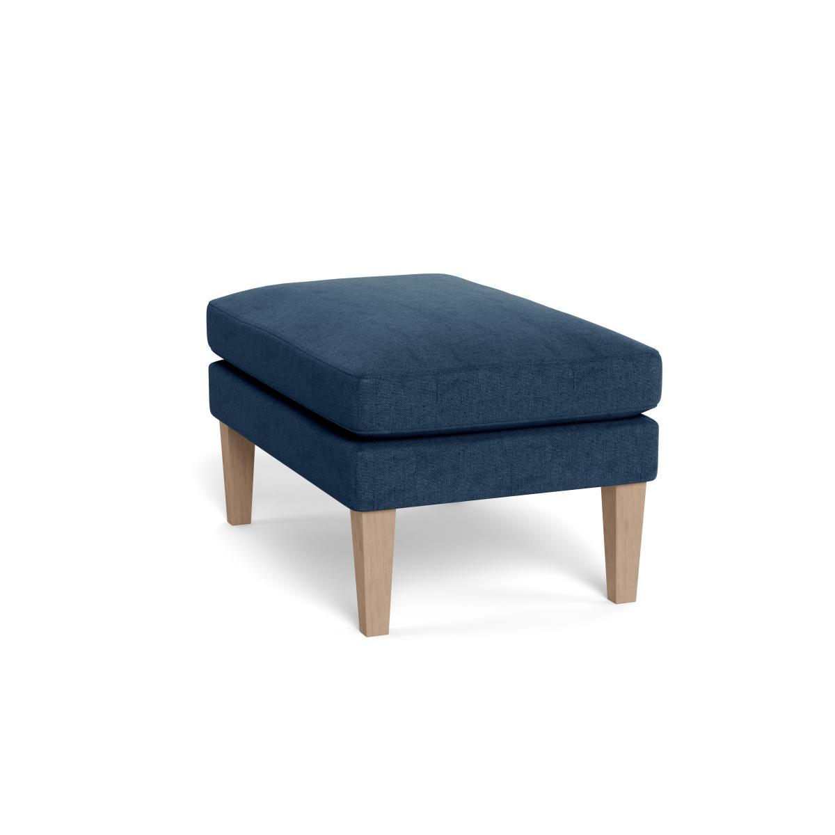 Heal's Wallis Ottoman Capelo LinenCotton Inkspot Black Feet - Heal's UK Furniture – image 4