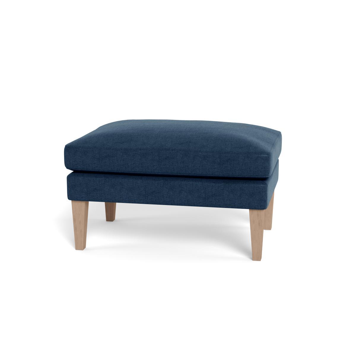 Heal's Wallis Ottoman Capelo LinenCotton Inkspot Black Feet - Heal's UK Furniture – image 5