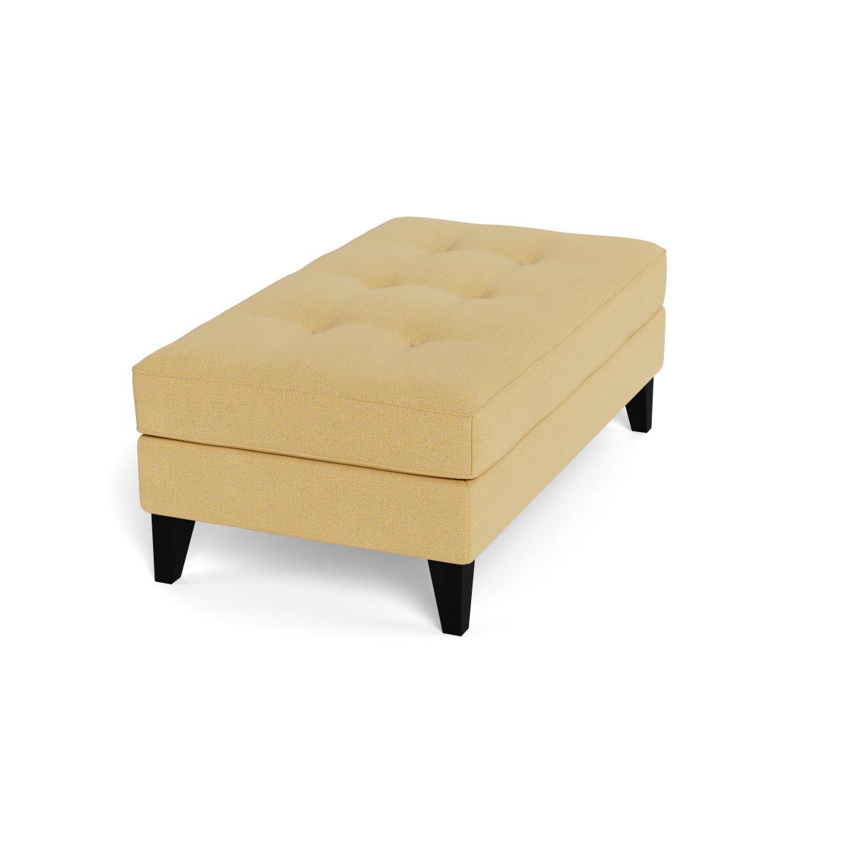 Heal's Mistral Footstool Tejo Recycled Ochre Natural Feet – image 2