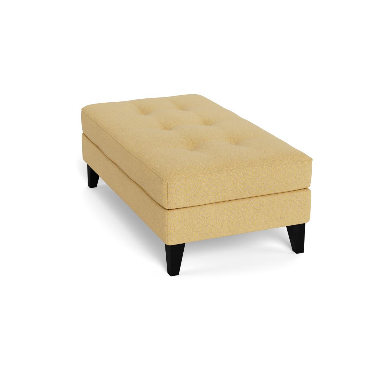 Heal's Mistral Footstool Tejo Recycled Ochre Natural Feet – image 4