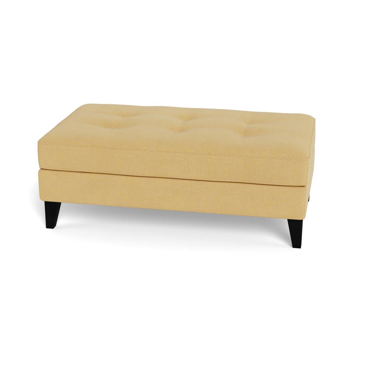 Heal's Mistral Footstool Tejo Recycled Ochre Natural Feet – image 5