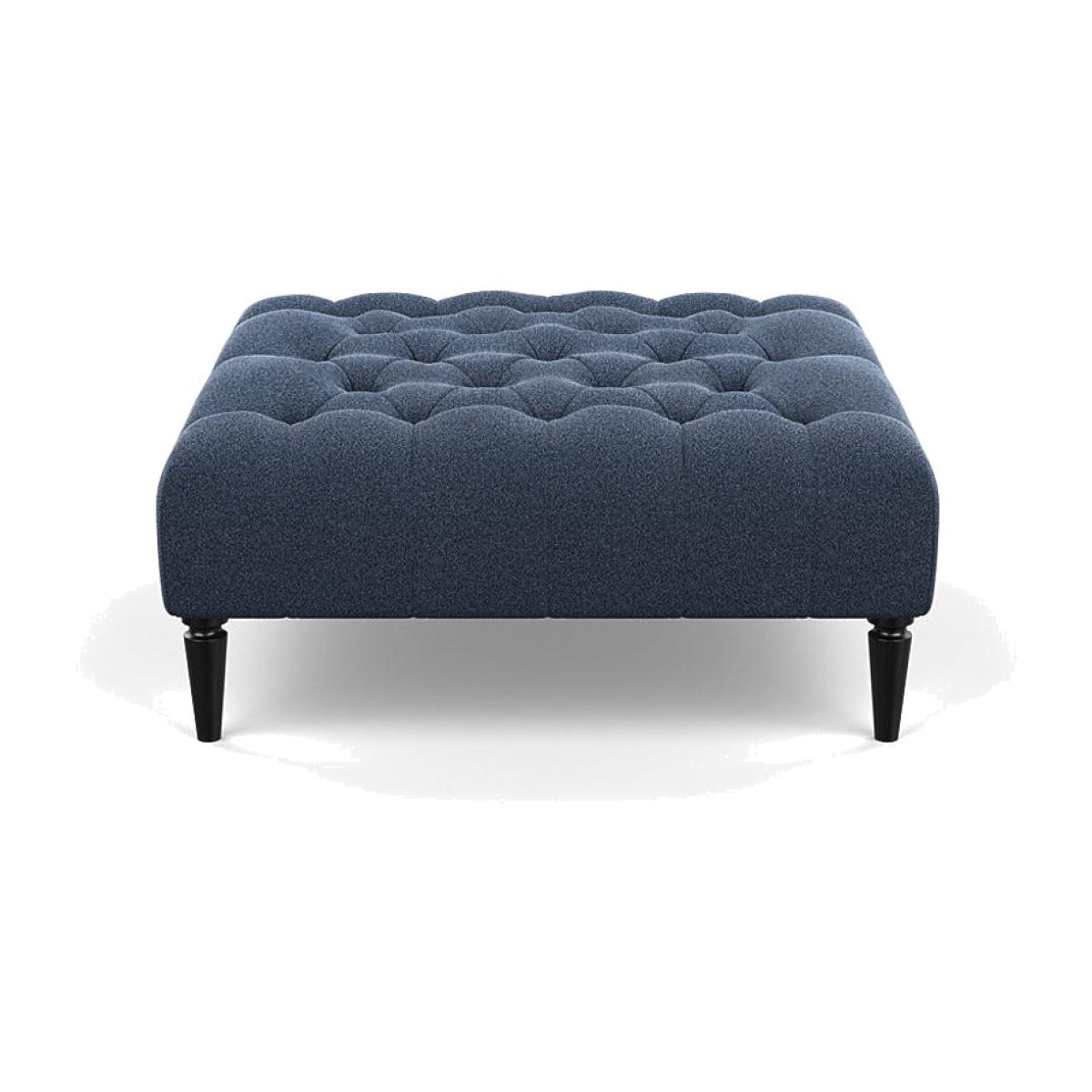 Heal's Balmoral Ottoman Boucle Indigo Black Painted Oak Feet