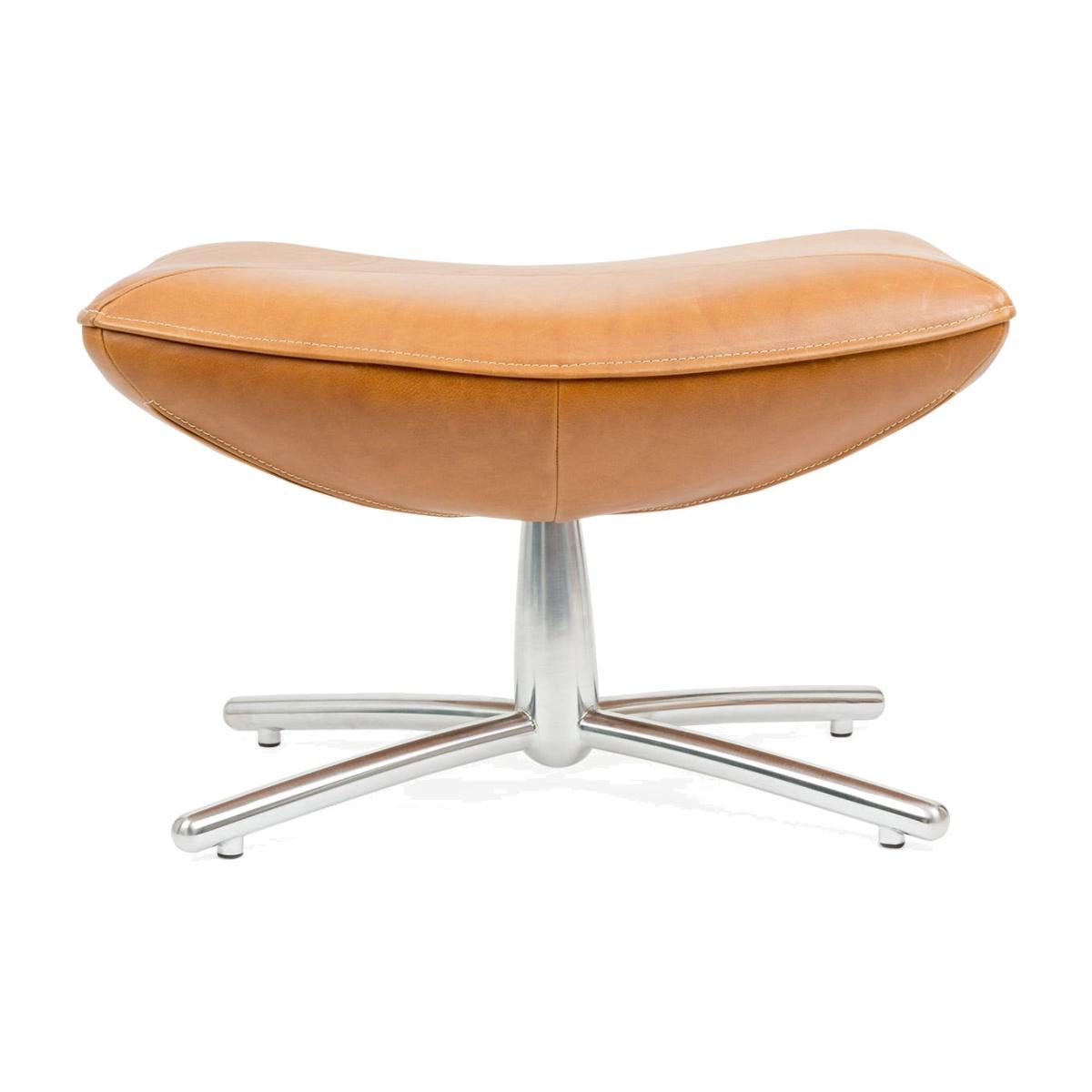Heal's Hidde Footstool In Taurus Leather - Heal's UK Furniture