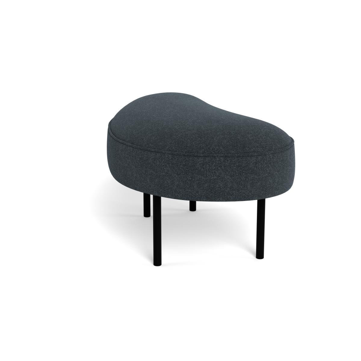 Heal's Isola Small Ottoman St Moritz Wool Grey Black Feet - Heal's UK Furniture – image 4