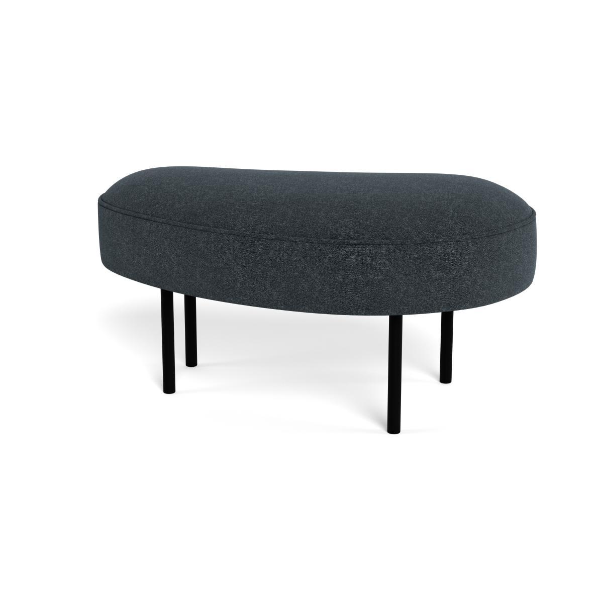 Heal's Isola Small Ottoman St Moritz Wool Grey Black Feet - Heal's UK Furniture – image 5
