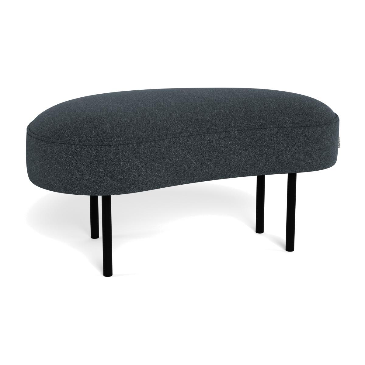 Heal's Isola Small Ottoman St Moritz Wool Grey Black Feet - Heal's UK Furniture – image 1