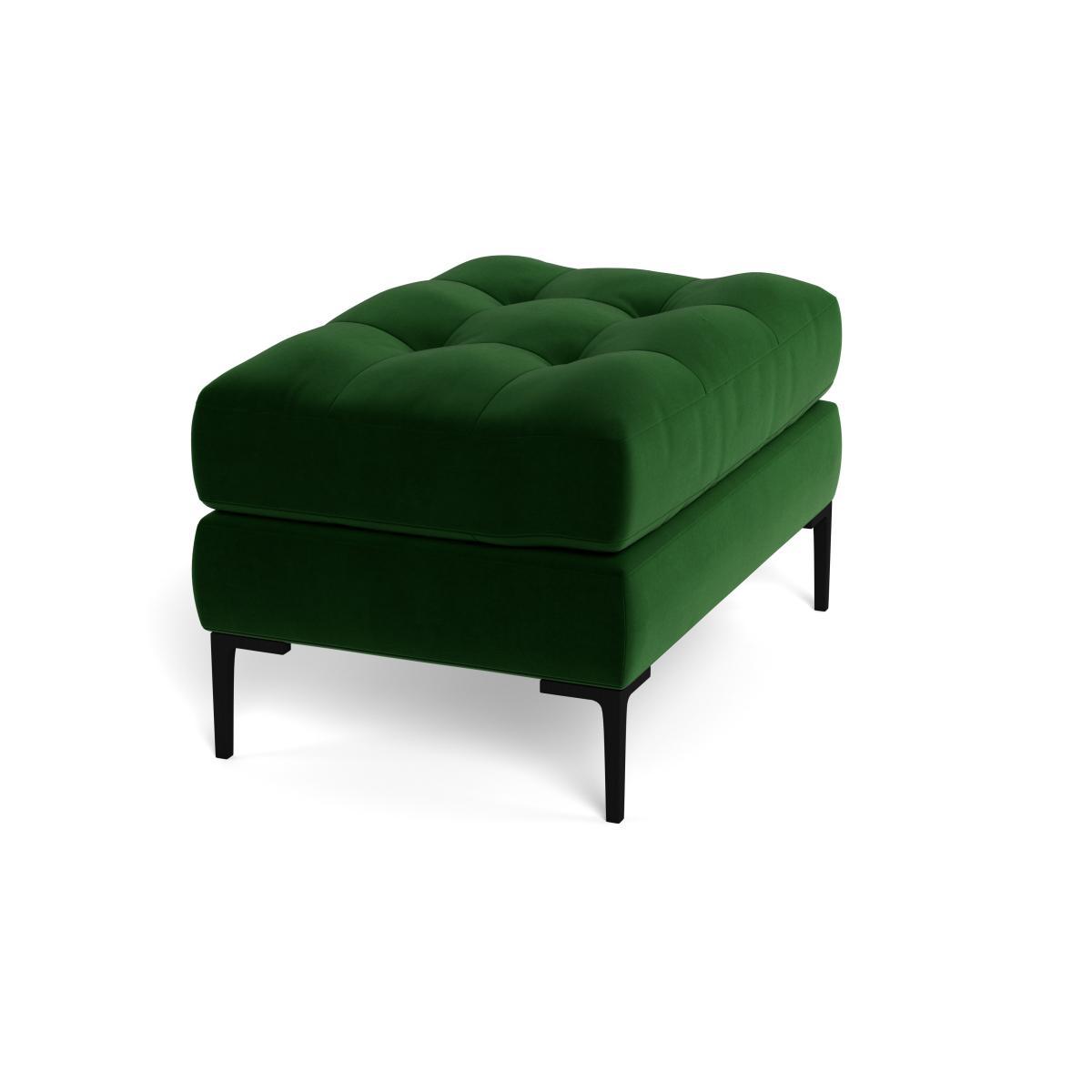 Heal's Eton Footstool Smart Velvet Forest Brass Feet - Heal's UK Furniture – image 2