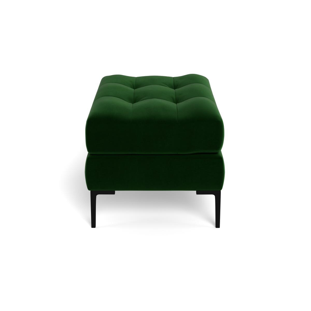 Heal's Eton Footstool Smart Velvet Forest Brass Feet - Heal's UK Furniture – image 3