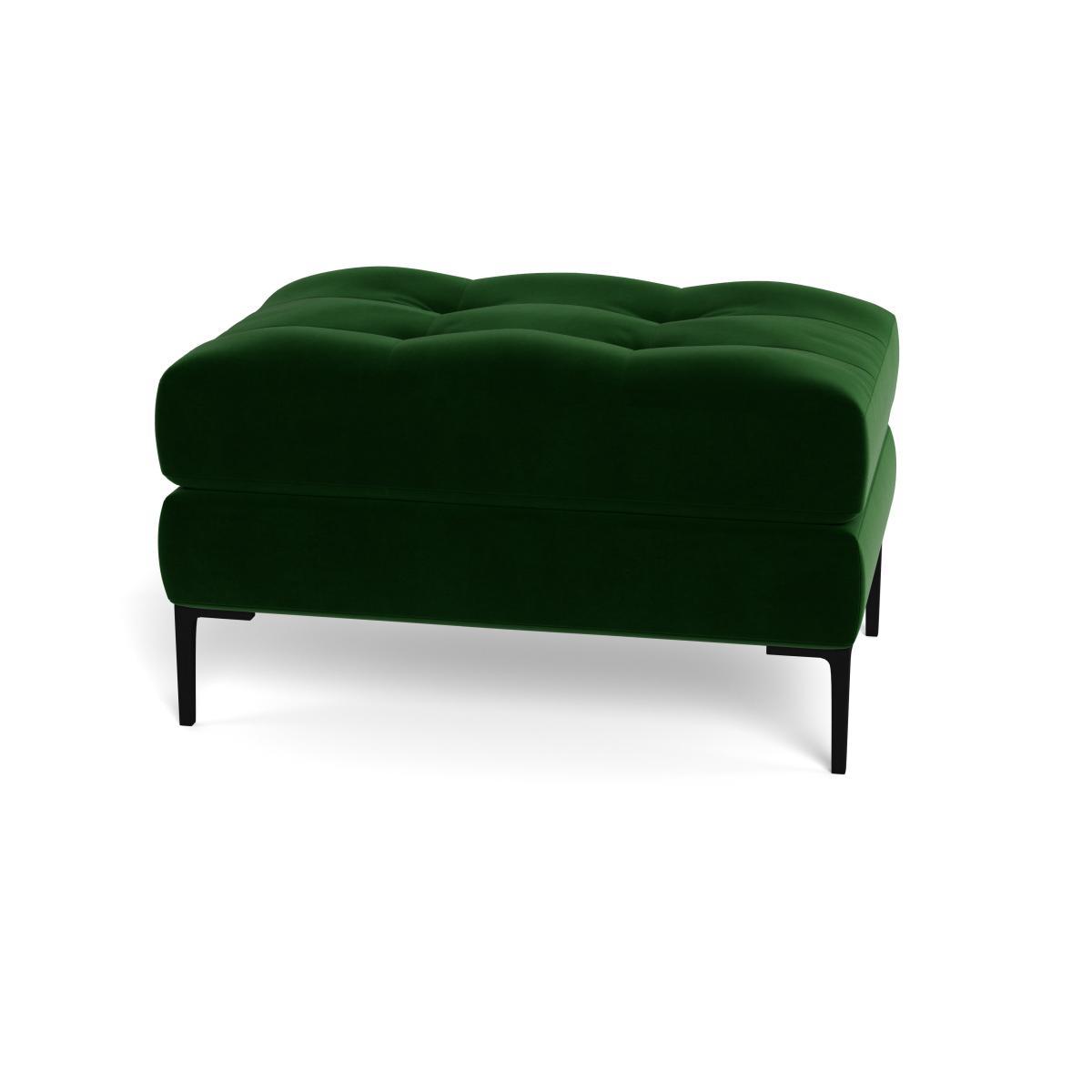 Heal's Eton Footstool Smart Velvet Forest Brass Feet - Heal's UK Furniture – image 5