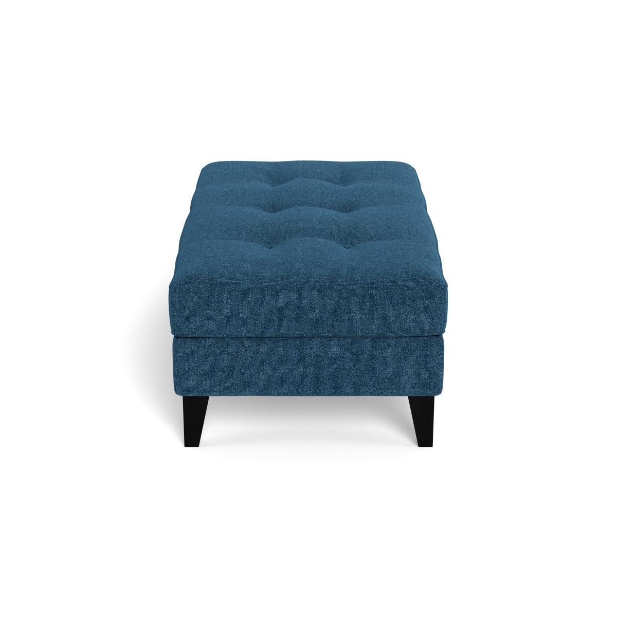 Heal's Mistral Footstool In Texture Ink With Black Feet - Heal's UK Furniture – image 3