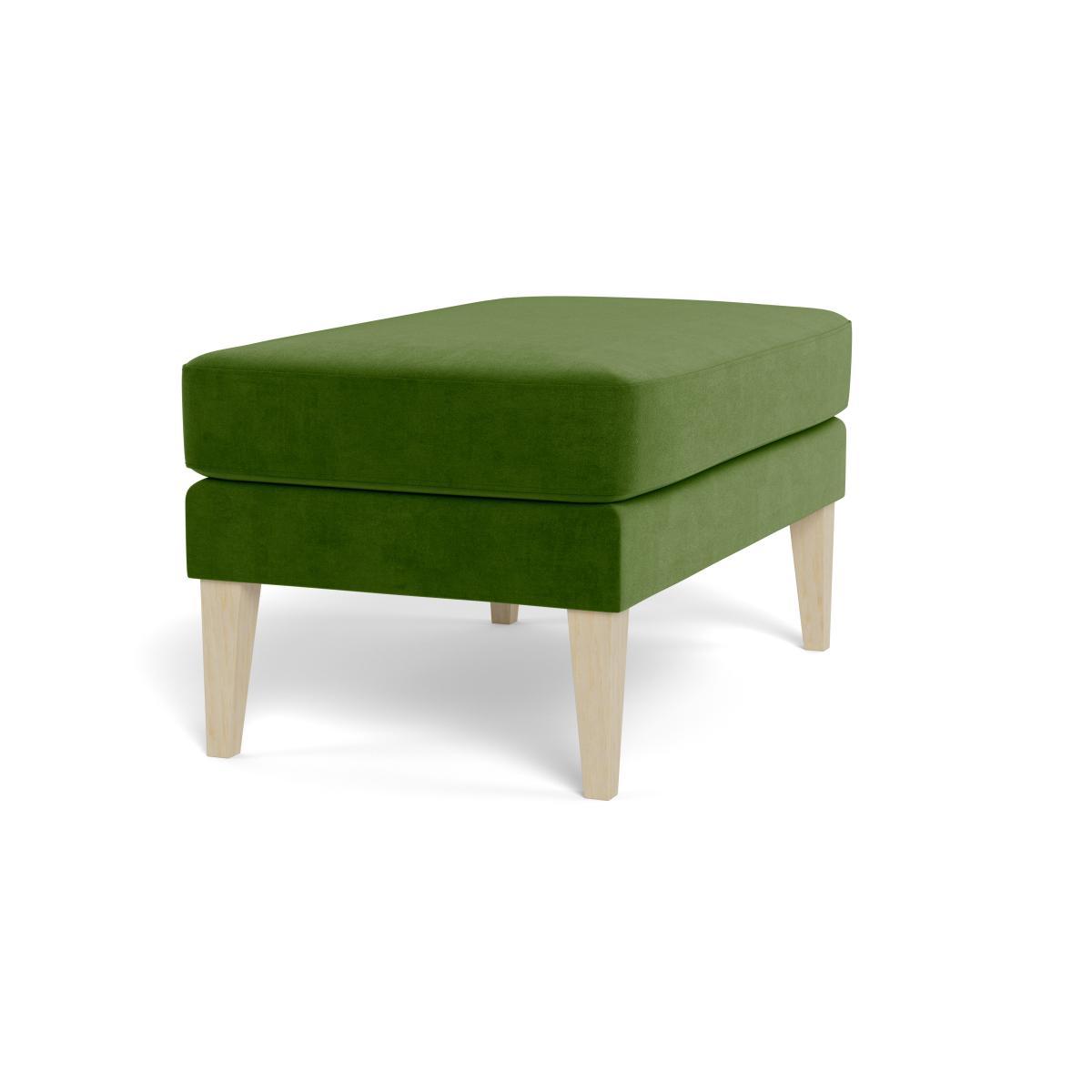 Heal's Richmond Ottoman Smart Luxe Velvet Grass Black Feet - Heal's UK Furniture – image 2